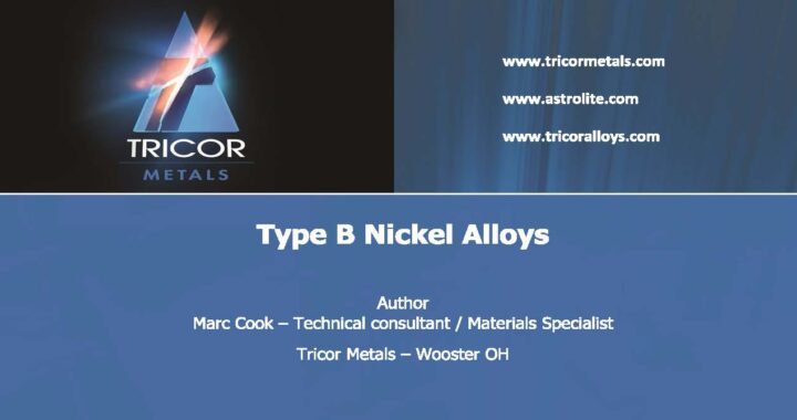 type b nickel alloys
